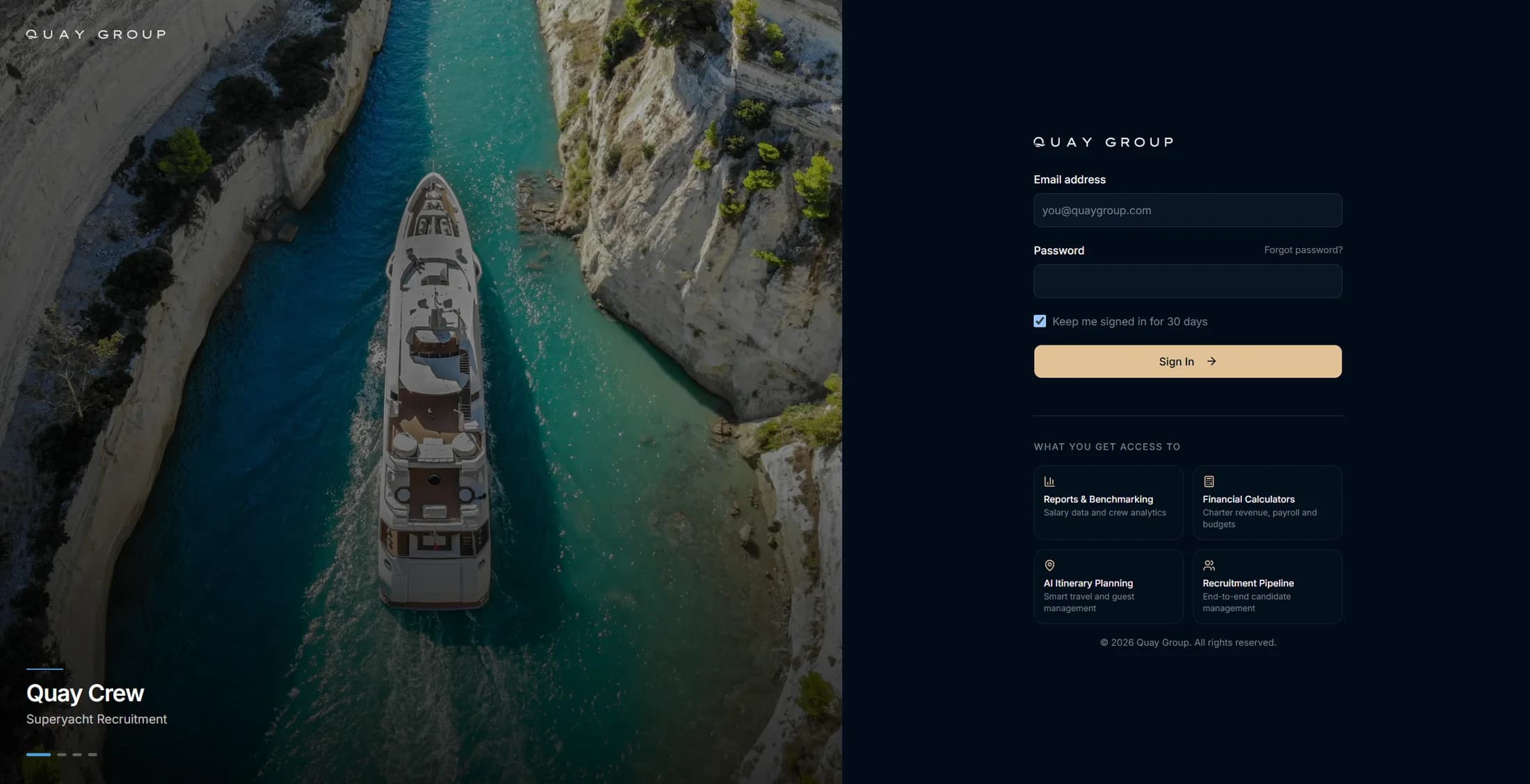 Branded sign-in page for the recruitment platform.